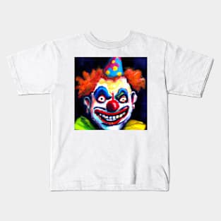 Evil Clown - Horror Art Brut Painting Kids T-Shirt